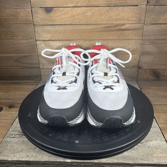 Under Armour HOVR Infinite Summit 2 Womens Size 7 White Black Red Running Shoes - Picture 2 of 10